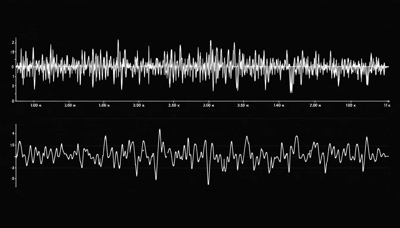 The image displays a side-by-side comparison of audio waveforms, illustrating the differences before and after using an AI-powered piano remover tool to extract piano tracks from an audio file. This visual highlights the effectiveness of stem separation in music production, showcasing the potential to isolate specific instruments and enhance creative possibilities.