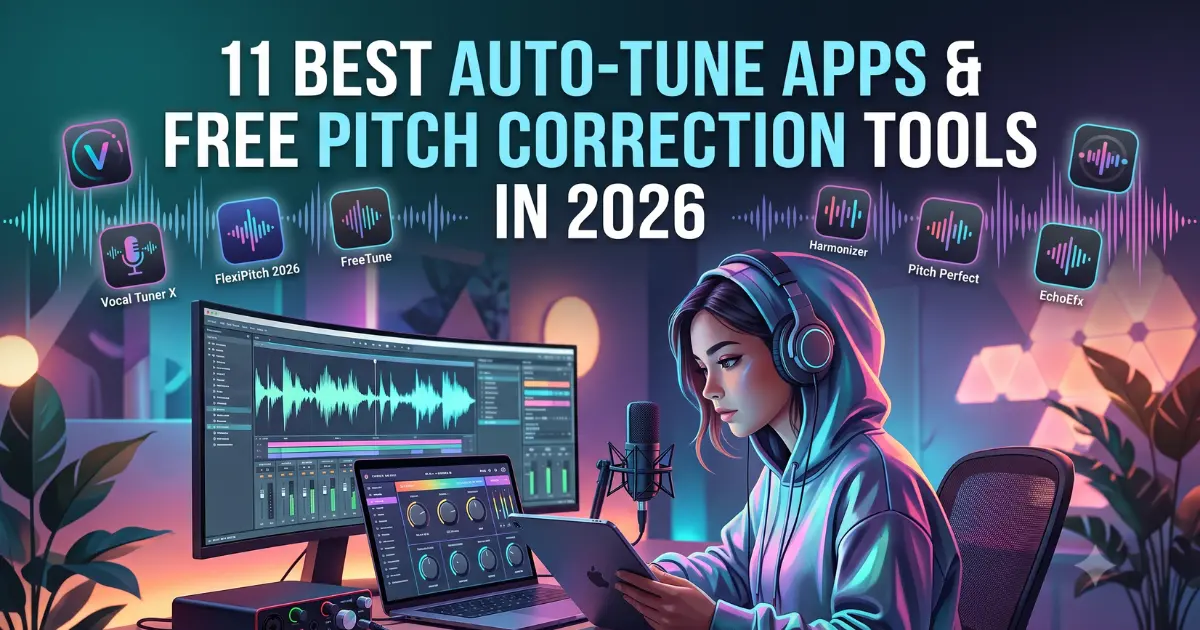 Best Auto-Tune apps and free pitch correction tools for mobile, browser and studio recording in 2026