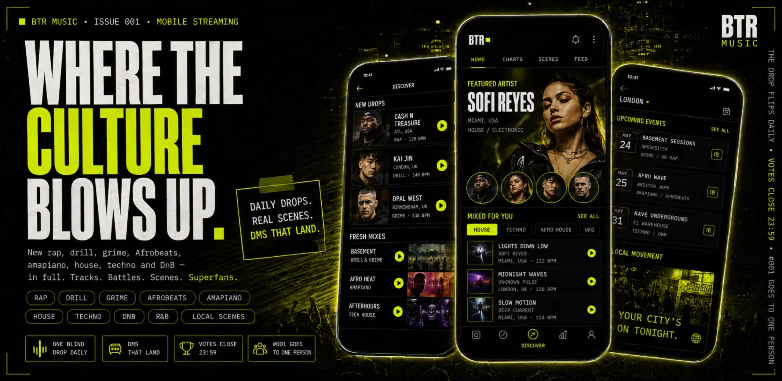 BTR Music Android app showing ways independent artists can make money from music and direct fan support